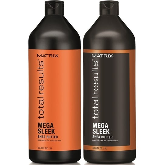 Matrix, Total Results Mega Sleek, zestaw wygładzający do szorstkich włosów szampon i odżywka, 2 szt. Matrix