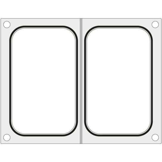 Matryca forma do zgrzewarek MCS na dwie tacki pojemniki 178x113 mm - Hendi 805459 Inna marka