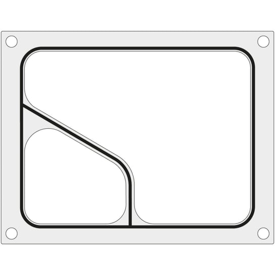 Matryca forma do zgrzewarki Duni DF10 na tackę dwudzielną COLT 227x178 mm - Hendi 805848 Inna marka