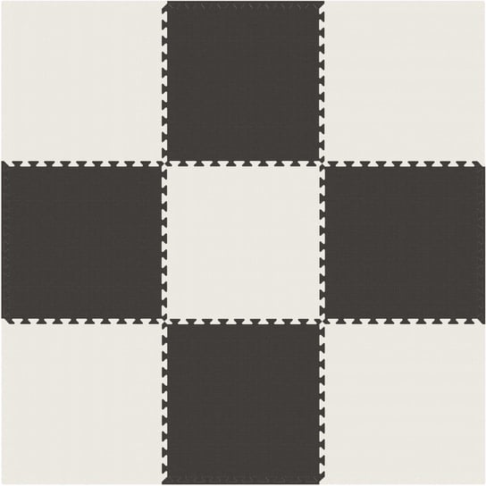 Matta, Mata podłogowa, Puzzle piankowe, duże, Biały/Szary, 180x180 cm, 9 szt. Matta