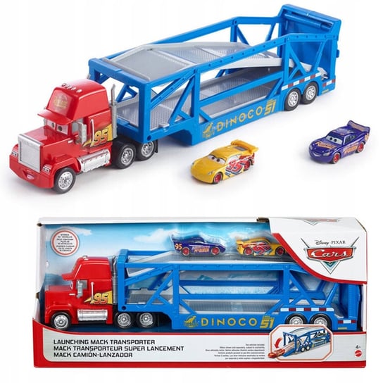 Mattel, Auta - cieżarowka maniek, 43cm +2 autka Auta