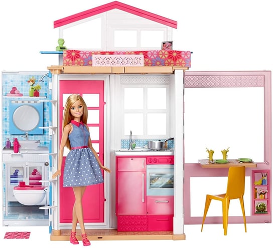 Mattel Barbie 2-poziomowy Domek + Lalka GXC00 Barbie