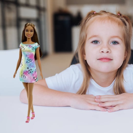 Mattel Barbie Lalka Brunetka W Sukience Klasyczna Mattel