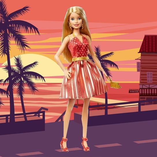 Mattel Barbie Lalka Kolekcjonerska w Czerwonej Sukience - Blondynka Mattel