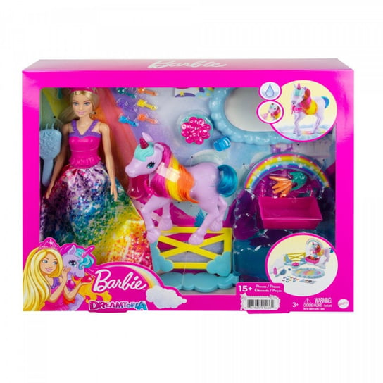 Mattel, Barbie, Lalka księżniczka i jednorożec nauka toalety Mattel