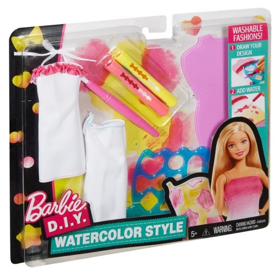 Mattel, Barbie Zrób to sama, zestaw kreatywny Akwarelowe wzory Barbie