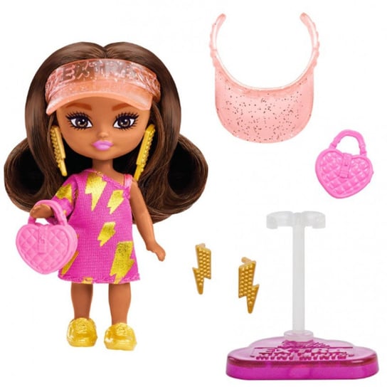 Mattel, Lalka Barbie Extra Mini Minis brunetka czapka z daszkiem Mattel