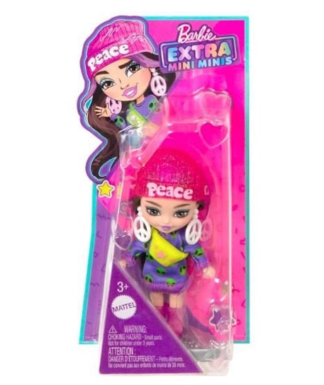 Mattel, Lalka Barbie Extra Mini Minis Mattel, Lalka Wzór UFO Mattel