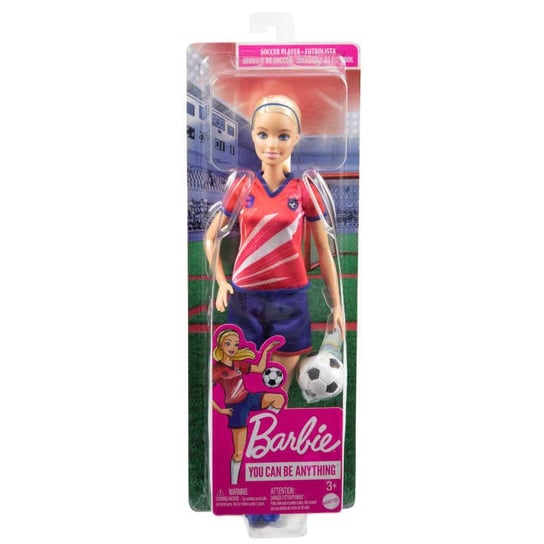 Mattel, Lalka Barbie Piłkarka czerwona koszulka Mattel