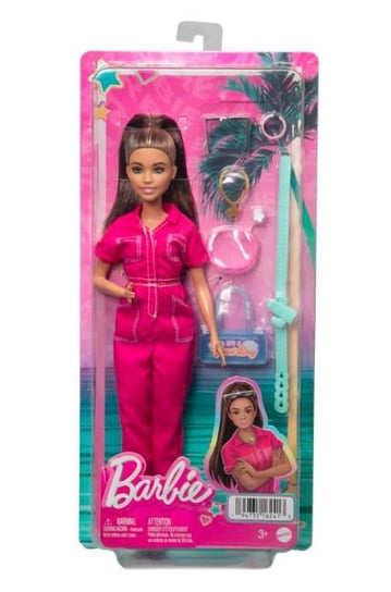 Mattel, Lalka brunetka w różowym kombinezonie Mattel