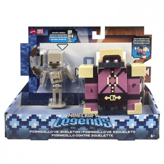 Mattel, Minecraft Legends, Zestaw Figurek Pigmadillo Vs Skeleton Mattel