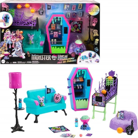 Mattel, Monster High, Zestaw Mebelków Salonik Uczniów Mattel
