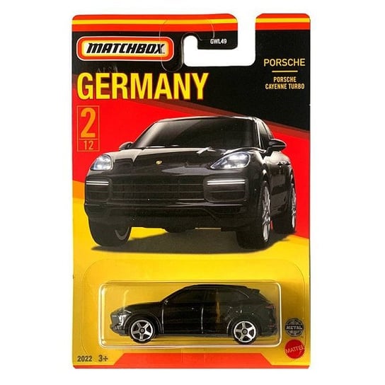 Mattel Porsche Cayenne Turbo Black Ge 1:64 Hfh45 Matchbox Mattel