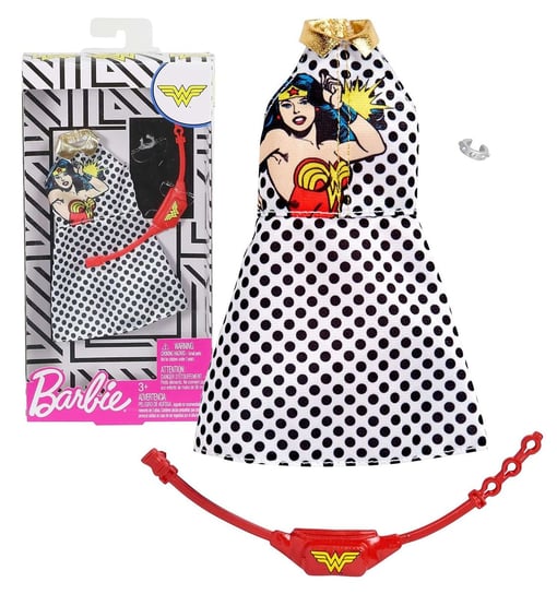 Mattel, sukienka i akcesoria dla lalki Barbie Wonder Woman Mattel