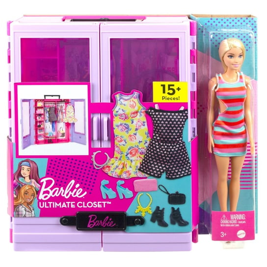 Mattel, szafa Barbie, lalka akcesoria, Hjl66 Wb3 Mattel