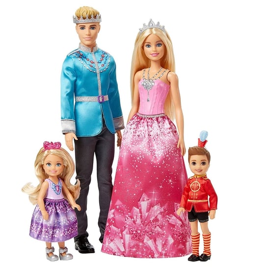 Mattel Zestaw Barbie Rodzina Królewska 4x lalka Mattel