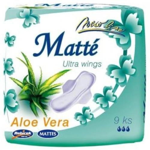 Mattes, Podpaski Ultra Wings Aloe Vera, 9szt. Mattes