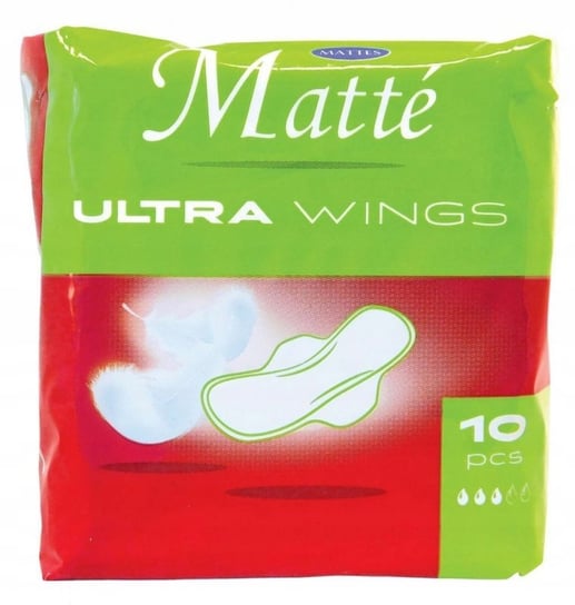 Mattes, Podpaski Ultra Ze Skrzydełkami, 10 Szt. Mattes