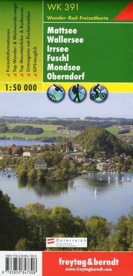 Mattsee, Wallersee, Irrsee, Fuschl Mondsee Oberndorf. Mapa 1:50 000 Freytag & Berndt