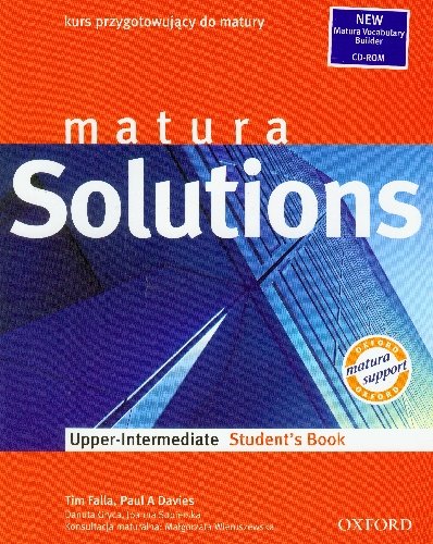 Matura Solutions Upper-Intermediate Student's Book+ CD Falla Tim, Davies Paul, Gryca Danuta