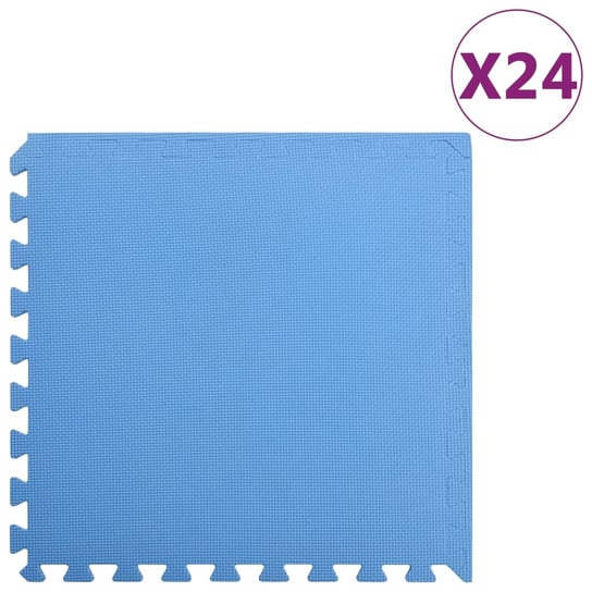 Maty podłogowe, 24 szt., 8,64 ㎡, pianka EVA, niebieskie vidaXL