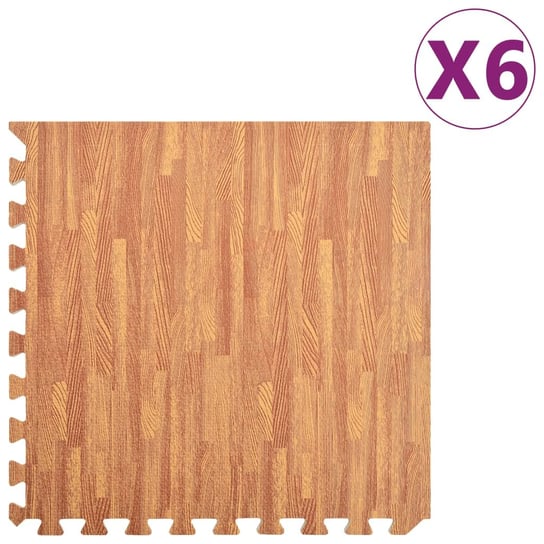Maty podłogowe, 6 szt., wzór drewna, 2,16 ㎡, pianka EVA vidaXL