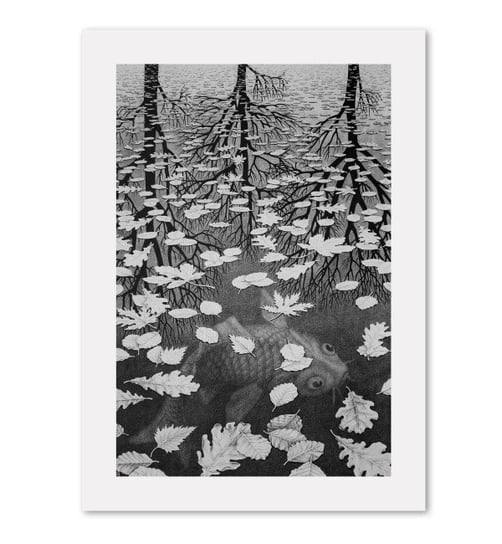 Maurits Cornelis Escher 3 Światy Plakat 50X70 DEKORAMA