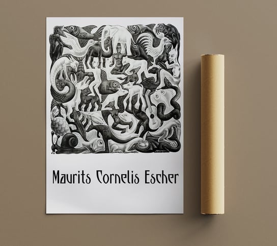 Maurits Cornelis Escher Piękny  Duży Plakat 50X70 DEKORAMA