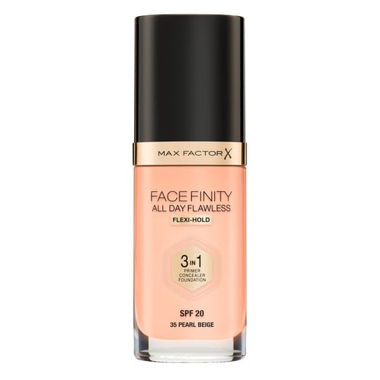 Max Factor, Facefinity All Day Flawless 3in1 Flexi-Hold, Podkład do twarzy, 35 Pearl Beige, Spf 20, 30 ml Max Factor
