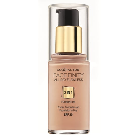 Max Factor, Facefinity All Day Flawless 3in1 Flexi-Hold, Podkład do twarzy 3w1, 60 Sand, Spf 20, 30 ml Max Factor