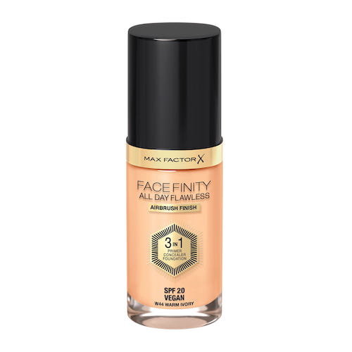Max Factor, Facefinity All Day Flawless 3in1 Flexi-Hold, Podkład do twarzy, 44 Warm Ivory, SPF 20, 30 ml Max Factor