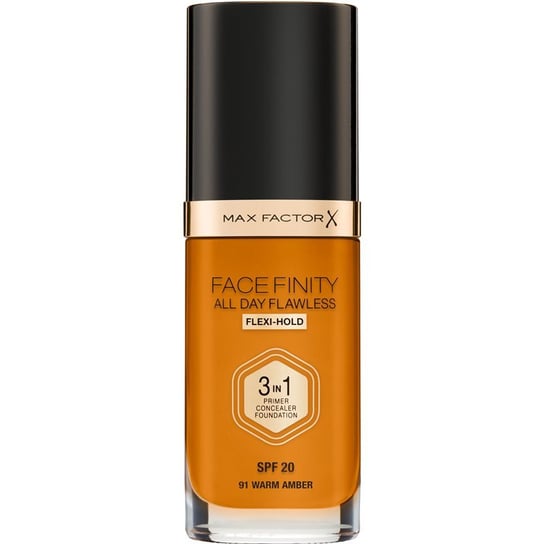 Max Factor, Facefinity All Day Flawless, Trwały Podkład Spf 20 Odcień 91 Warm Amber, 30ml Max Factor