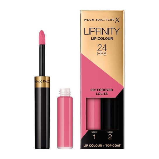 Max Factor, Lipfinity Lip Colour 24h, dwufazowa szminka o długotrwałym efekcie nr 022 - Forever Lolita, 2,3 ml Max Factor