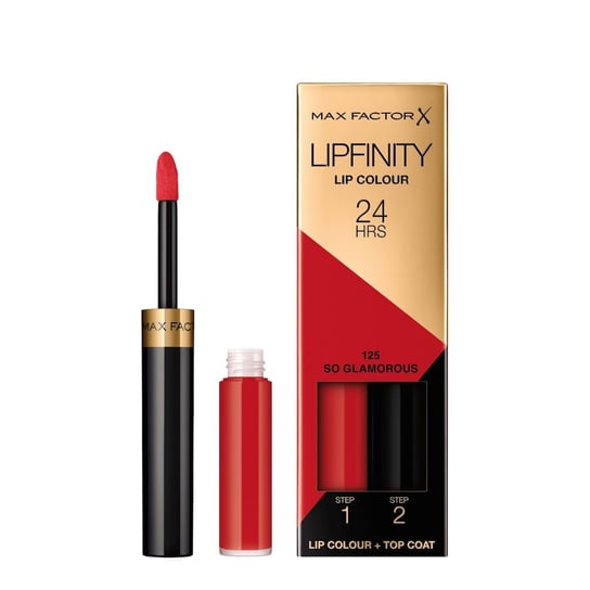 Max Factor, Lipfinity Lip Colour, 24h dwufazowa szminka o długotrwałym efekcie nr 125 - So Glamorous, 2,3 ml Max Factor