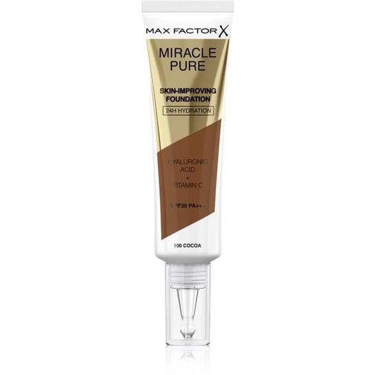 Max Factor, Miracle Pure Skin, Trwały Podkład Spf 30 Odcień 100 Cocoa, 30ml Max Factor