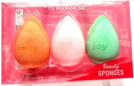 Max & More, Gąbki kosmetyczne do makijażu, 3 szt Max & More