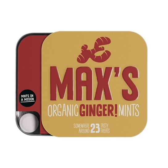 Max's Organic Miętuski imbirowe Ginger Mints 14g  BIO Nature Bites