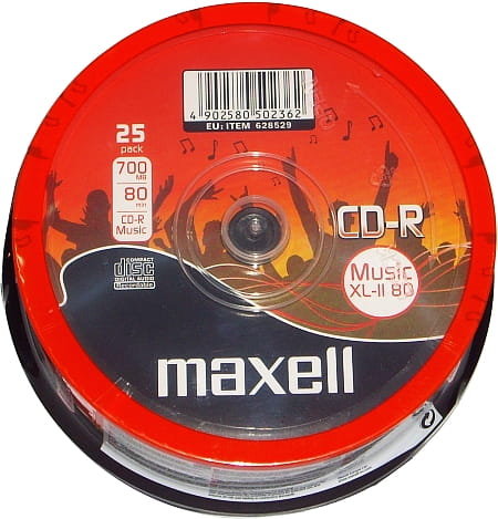 MAXELL CD-R MUSIC/AUDIO 80min c-25 628529.00.CN Maxell