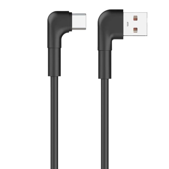 Maxlife kabel kątowy MXUC-09 USB - USB-C 1,0 m 3A czarny TelForceOne