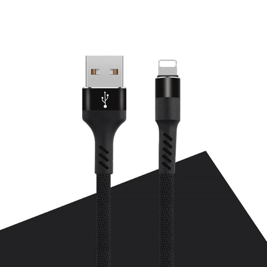 Maxlife kabel MXUC-01 USB - Lightning 1,0 m 2A czarny nylonowy TelForceOne