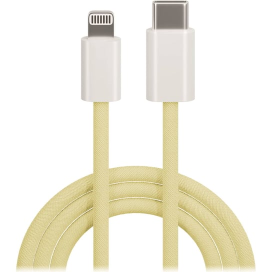 Maxlife kabel MXUC-06 USB-C - Lightning 1,0 m 20W żółty nylonowy TelForceOne
