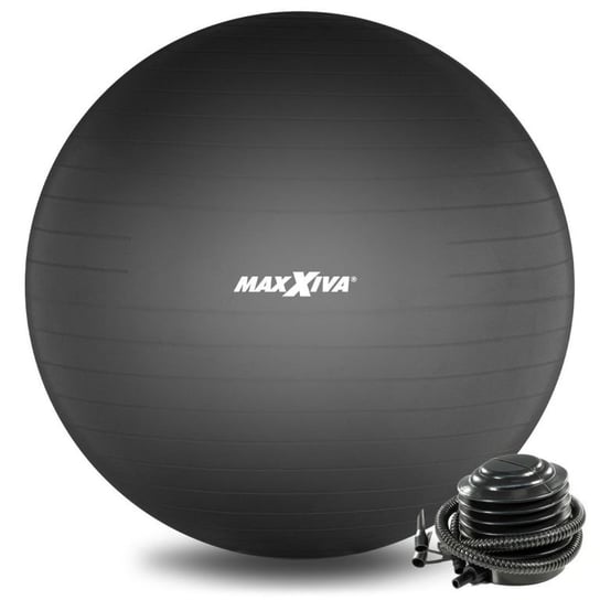 MAXXIVA Piłka gimnastyczna Ø 55 cm z pompką, czarna Maxxiva®