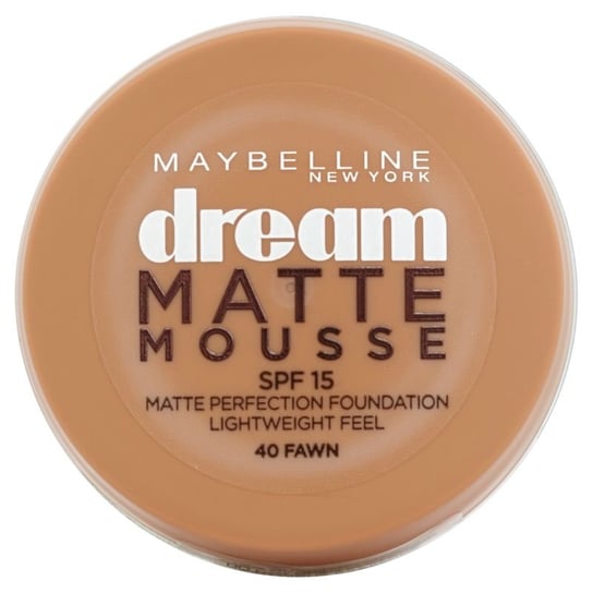 Maybelline, Dream Matte Mousse, Podkład do twarzy, 40 Fawn, Spf 15, 18 ml Maybelline