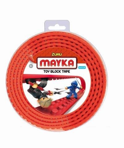 Mayka, Klockomania, klocki Taśma poczwórna, 2 metry, czerwony Mayka