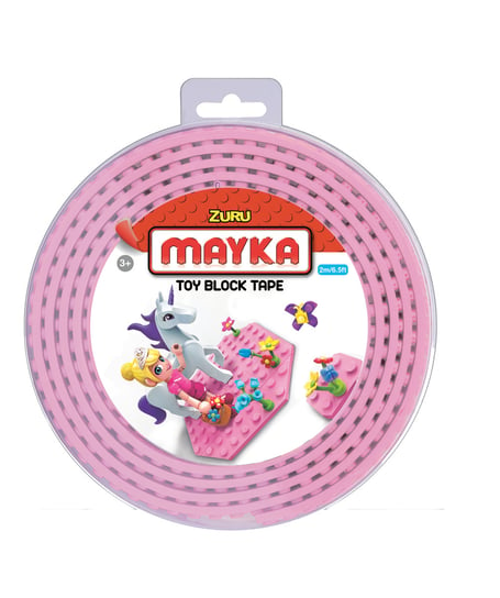 Mayka, Klockomania, klocki Taśma poczwórna, 2 metry, różowy Mayka