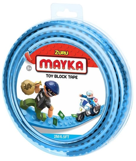 Mayka, Klockomania, klocki Taśma podwójna, 2 metry, błękitny Mayka