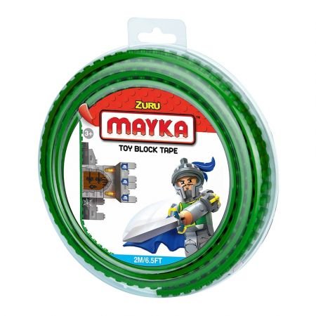 Mayka, Klockomania, klocki Taśma podwójna, 2 metry, ciemny zielony Mayka