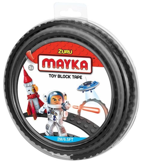 Mayka, Klockomania, klocki Taśma podwójna, 2 metry, czarny Mayka