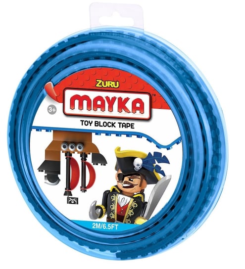 Mayka, Klockomania, klocki Taśma podwójna, 2 metry, niebieski Mayka