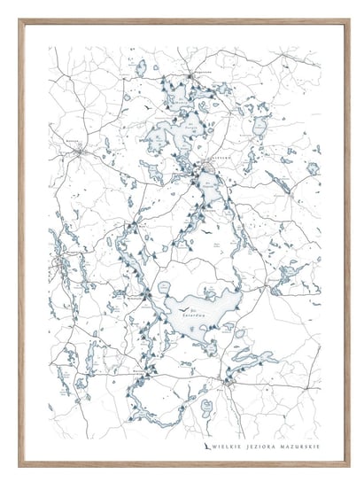 Mazury Kraina Wielkich Jezior Mazurskich żeglarstwo format 40 x 50 cm mapsbyp Mapsbyp